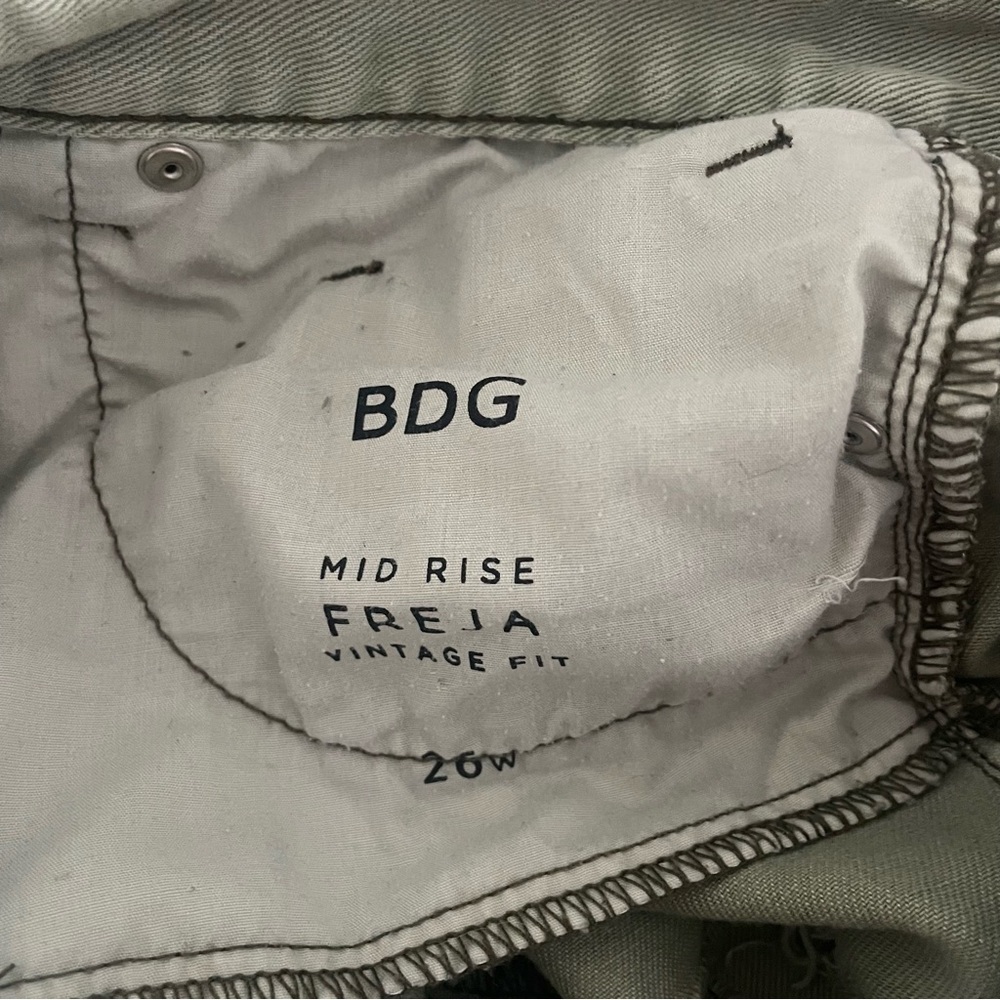 BDG Urban Outfitters Mid Rise Freja Green Vintage Shorts Sz 26W - Picture 8 of 8